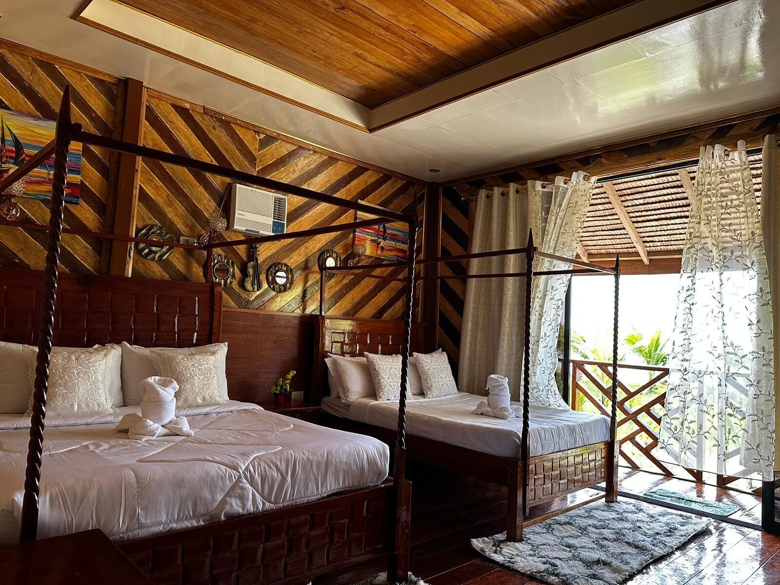 Familien-Ferienhütte, Mehrere Betten, Nichtraucher, Strandblick | Individuell dekoriert, individuell eingerichtet, Bettwäsche