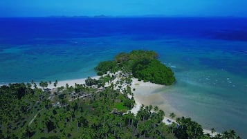 Private beach, white sand