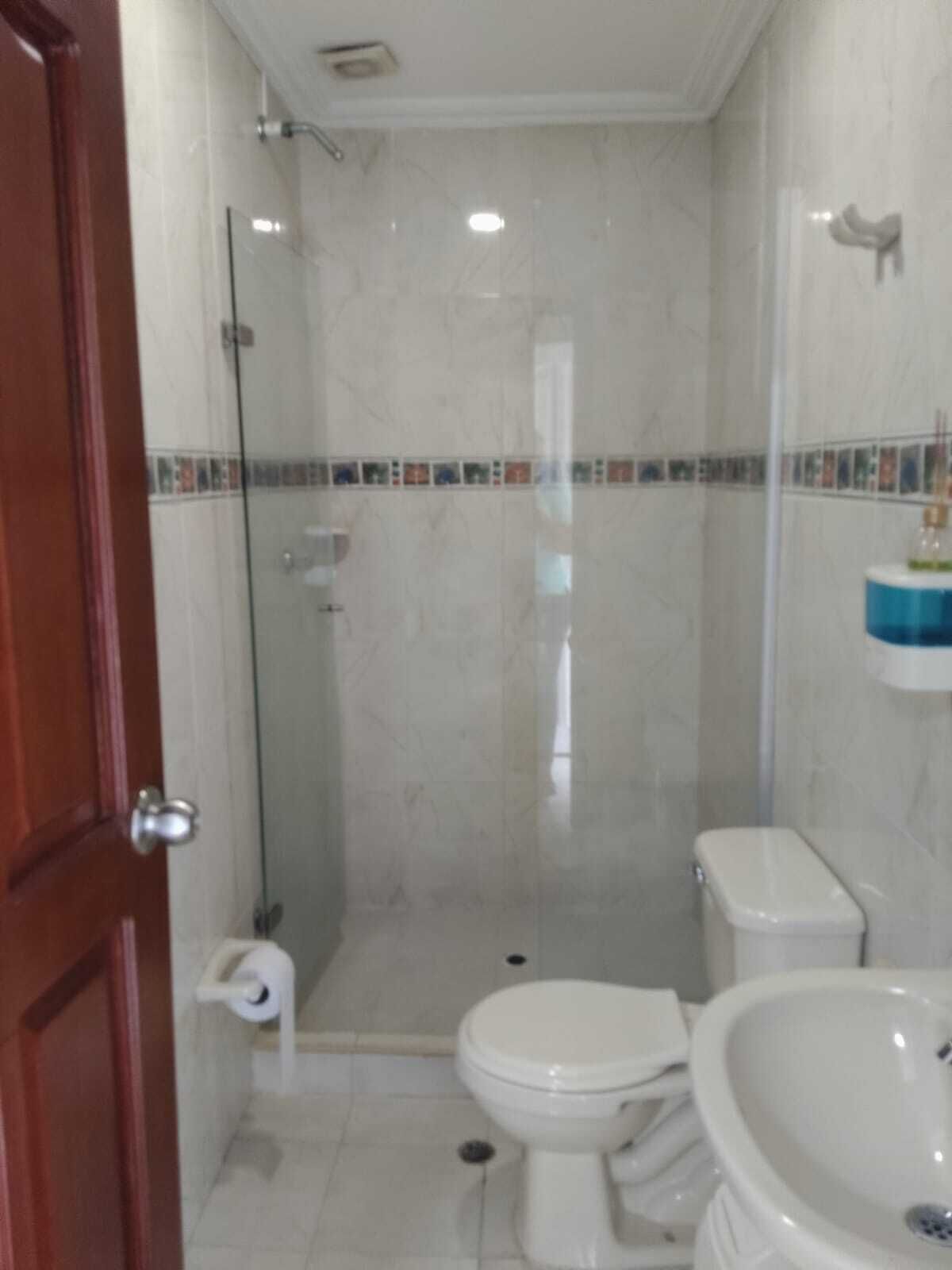 Shower, bidet, towels