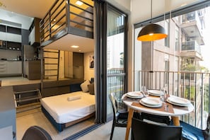 1 bedroom, blackout curtains, iron/ironing board, free WiFi