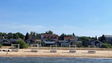 Tæt på stranden, liggestole