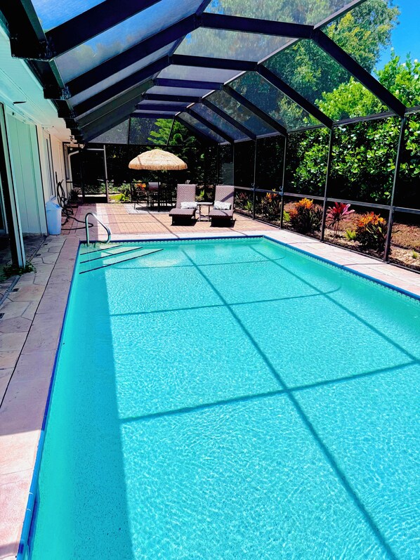 Outdoor pool, a heated pool