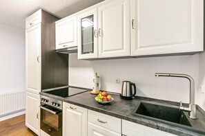 Fridge, oven, stovetop, dishwasher