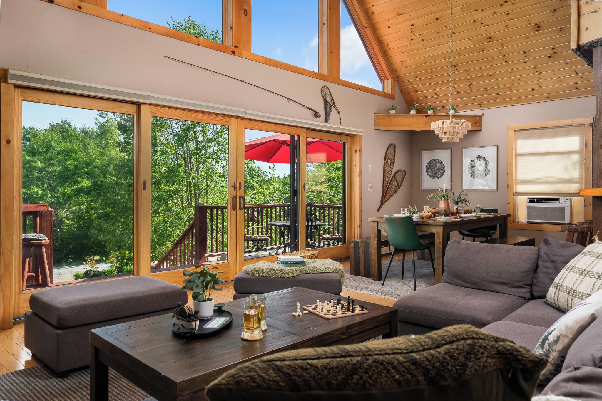 TV connectée, cheminée, jeux vidéo, lecteur de DVD