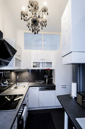 Kühlschrank, Ofen, Herdplatte, Geschirrspüler