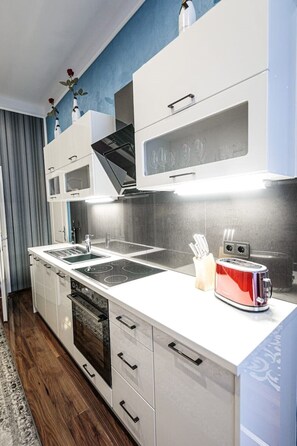 Kühlschrank, Ofen, Herdplatte, Geschirrspüler