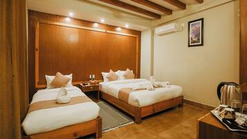 Premium bedding, desk, soundproofing, iron/ironing board