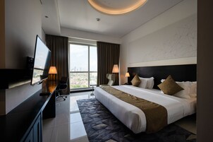 Deluxe Double or Twin Room, City View | Premium bedding, minibar, desk, laptop workspace