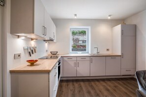 Fridge, oven, stovetop, dishwasher