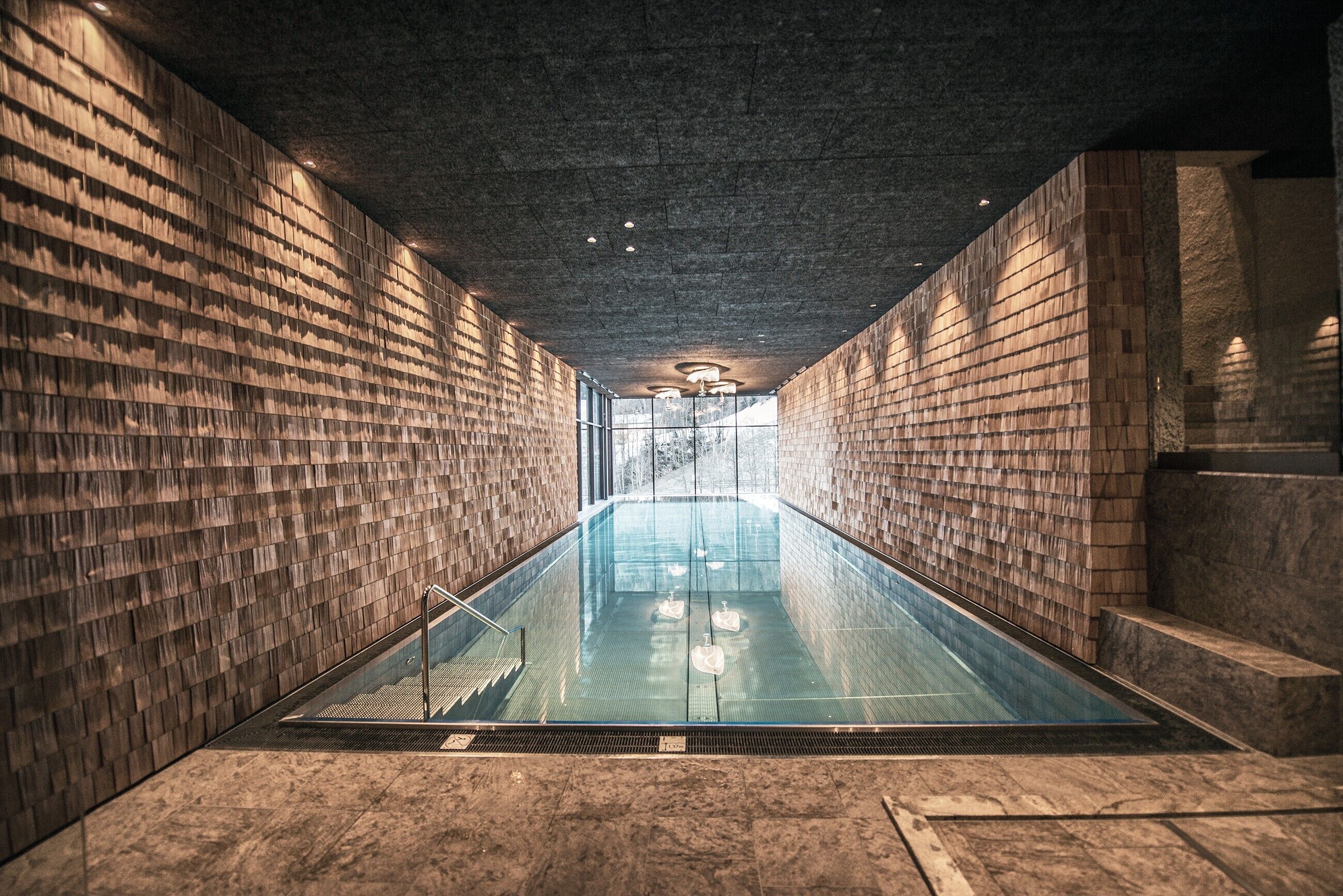 Indoor pool, a heated pool