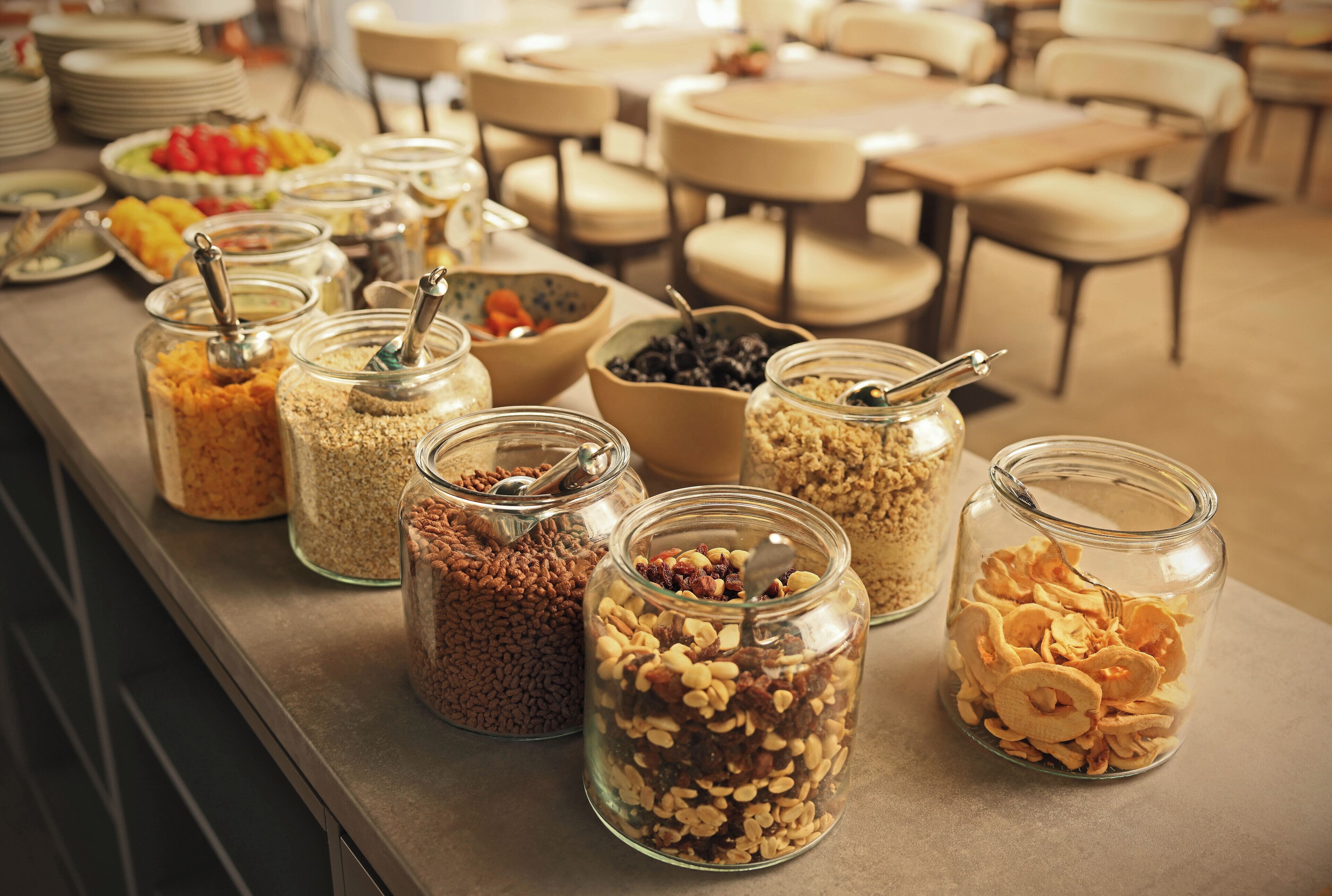 Tägliches Frühstücksbuffet gegen Gebühr