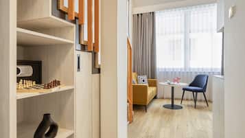 1 camera, biancheria da letto ipoallergenica, una cassaforte in camera