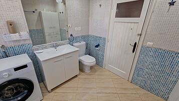 Towels, soap, toilet paper