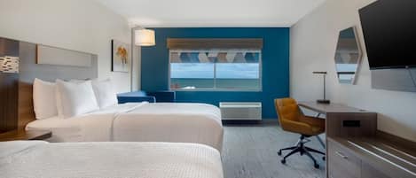 Desk, laptop workspace, WiFi (free), bed sheets