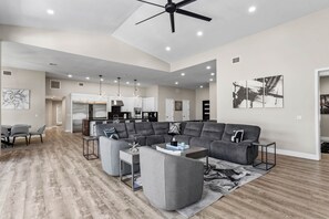 TV, fireplace - The Montecito | Luxury Villa + Casita in Old Town (Scottsdale)