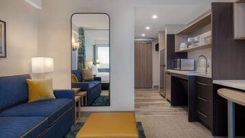 65-inch flat-screen TV with cable channels