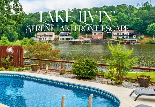 Serene Lakefront Escape with Pool & Hot Tub