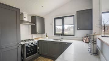 Fridge, dishwasher, electric kettle, toaster