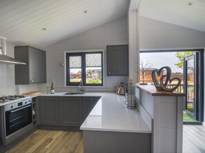 Fridge, dishwasher, electric kettle, toaster
