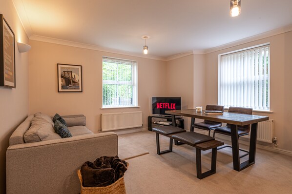 Smart TV, video games, DVD player