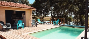 Cocon Bord de Lac, 11 Personnes, Piscine, Billard