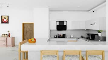 Luxury Villa, Private Pool | Private kitchen | Fridge, microwave, oven, dishwasher
