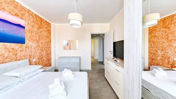 2 bedrooms, desk, soundproofing, iron/ironing board