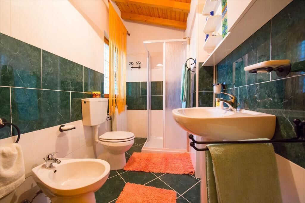 Hair dryer, towels, toilet paper