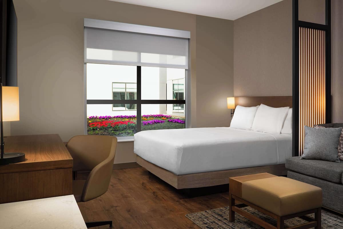 In-room safe, desk, laptop workspace, blackout drapes
