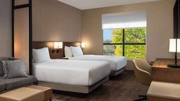 In-room safe, desk, laptop workspace, blackout curtains