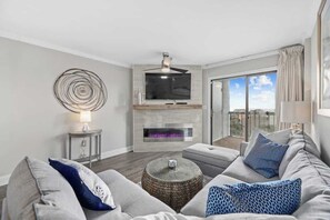 TV connectée, cheminée