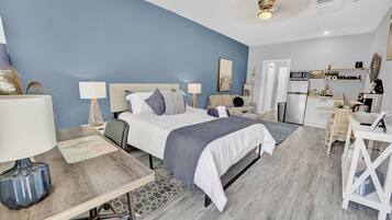 Studio Suite | Individually decorated, individually furnished, desk, laptop workspace