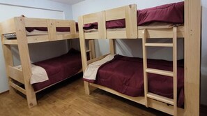 Dormitorio compartido clásico, varias camas, baño compartido, vista a la ciudad | Ropa de cama de alta calidad y edredón