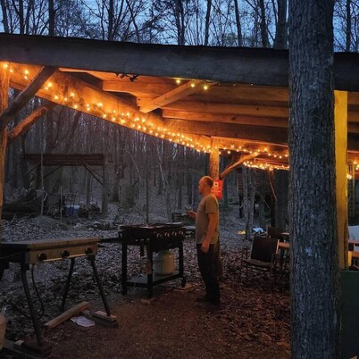 Cozy Homestead Living in a Treetent getaway