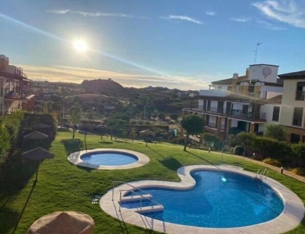 Outdoor pool - Rooftop apartment at Ayamonte, Huelva; Minutes driving to the Algarve & downtown (Ayamonte)