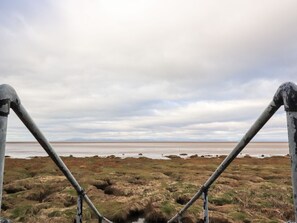Utsikt mot strand/hav
