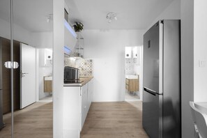 Comfort Apartment | Private kitchen | Full-size fridge, stovetop, dishwasher, cookware/dishes/utensils - Mamma's home cozy studio for 2 in Trogir (Trogir)