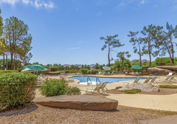 A heated pool