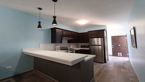 Economy Apartment | Private kitchen | Full-sized fridge, cleaning supplies, paper towels - Casa San Besitos by Kivoya (Puerto Peñasco)