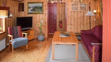 Smart-tv och eldstad