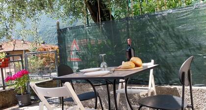 very nice apartment with equipped patio overlooking the lake