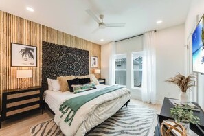 4 habitaciones, tabla de planchar con plancha, cuna de viaje y wifi