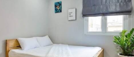 1 slaapkamer, een strijkplank/strijkijzer