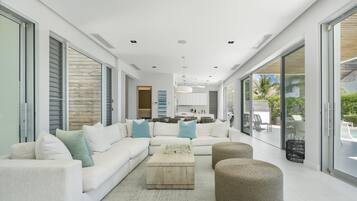 Beachfront Villa Hyperion | 5 bedrooms, premium bedding, down comforters, pillowtop beds