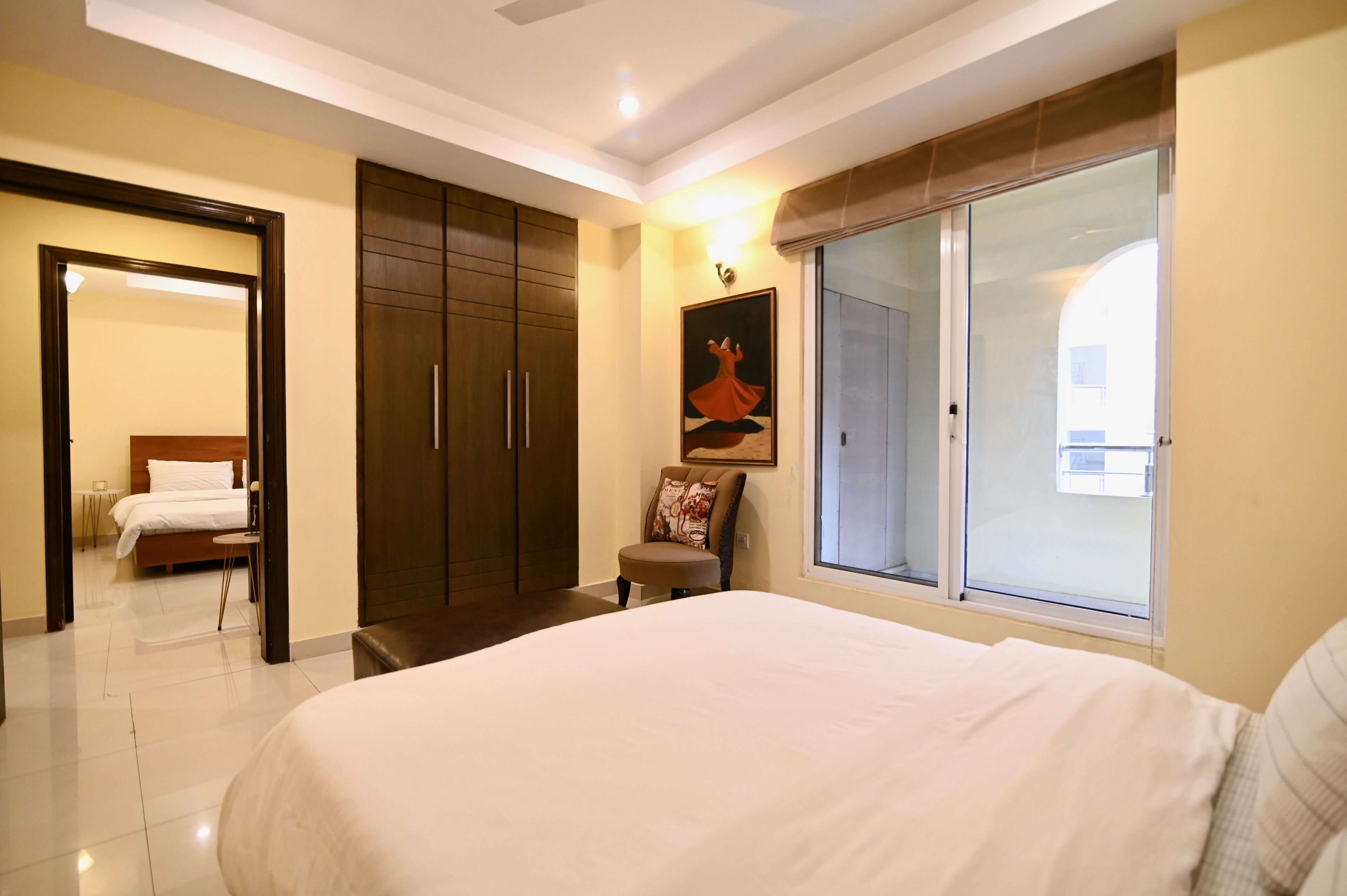 2 chambres, bureau, Wi-Fi gratuit, draps fournis