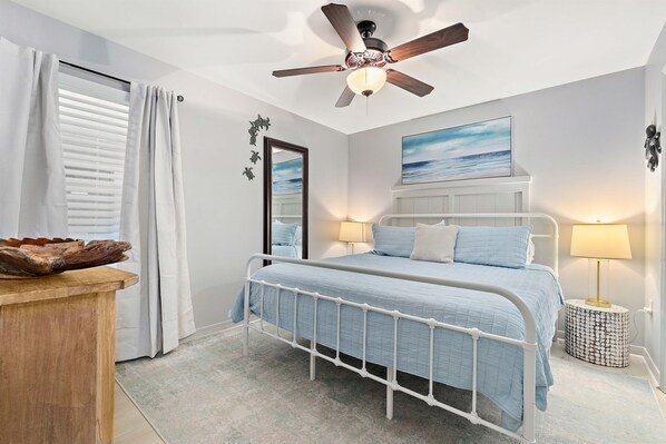 1 bedroom, travel crib, free WiFi, bed sheets