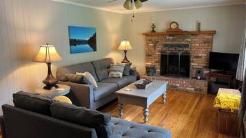 TV connectée, cheminée