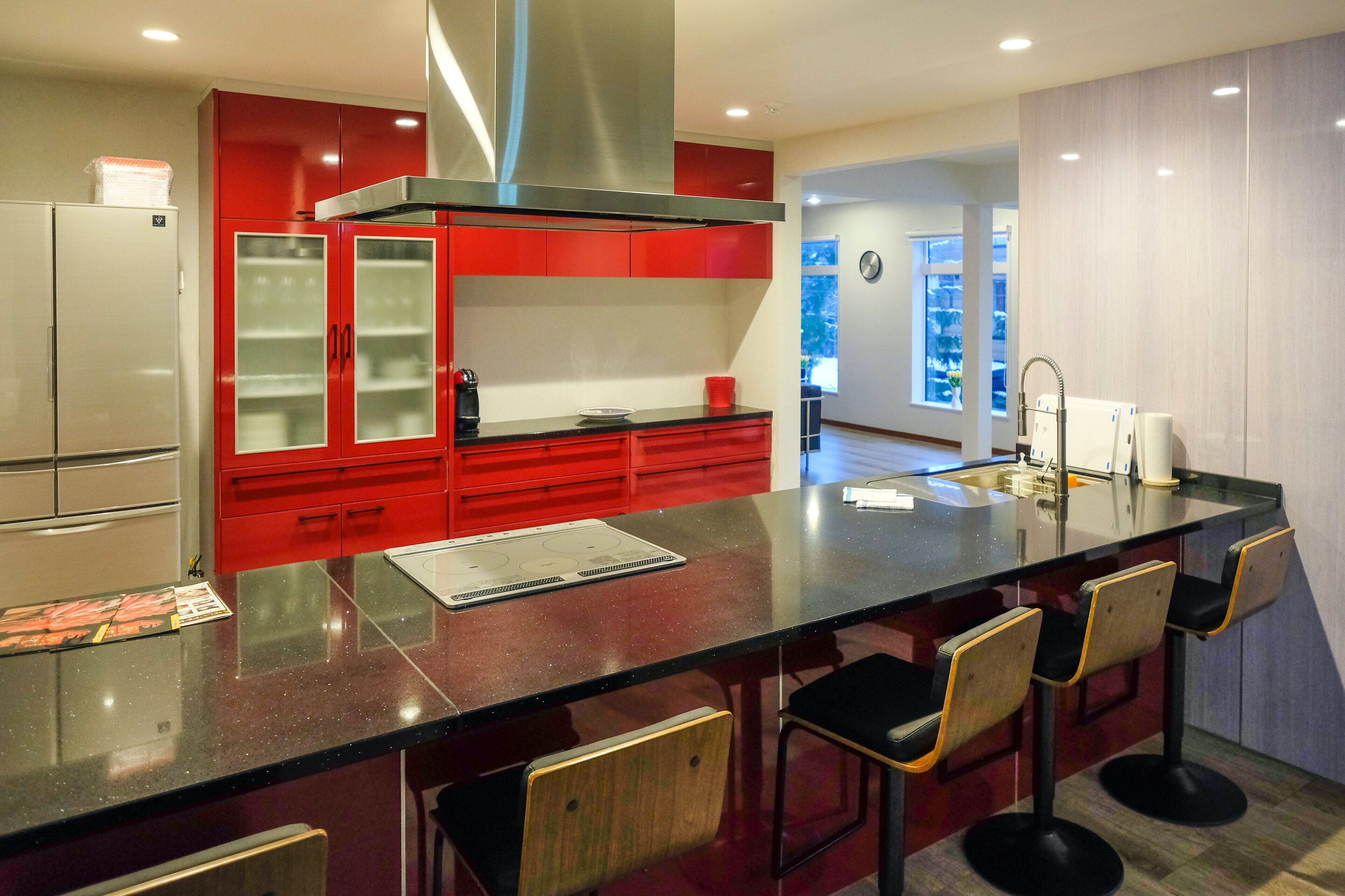 Cottage | Dapur pribadi | Lemari es besar, microwave, oven, dan kompor