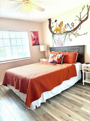 4 bedrooms, in-room safe, iron/ironing board, travel cot