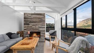 TV, fireplace, offices